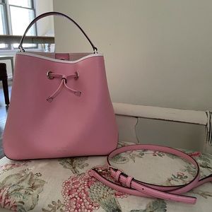 Kate ♠️ Spade Pink & White Trim Bucket Bag